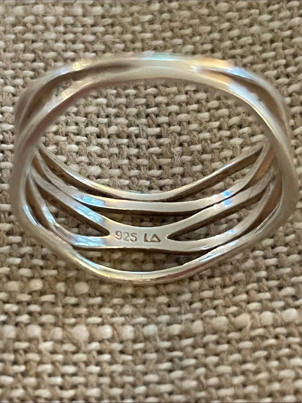 Sterling Silver LA Ocean Wave Ring